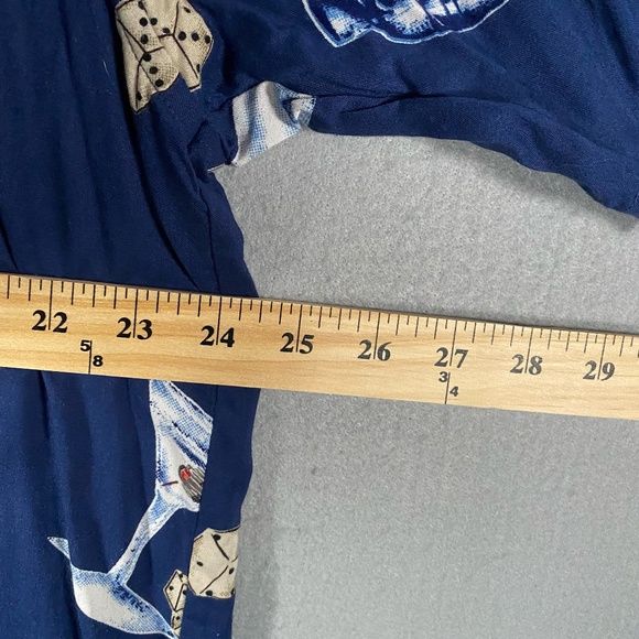 Cherokee Cards Martini Cigar Dice Print Vegas Gamble Casino Button Down Shirt XL - Picture 6 of 6